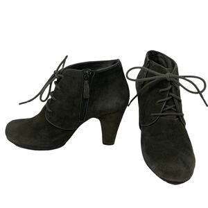 Cordani gray ankle heel suede booties size 37 - 7